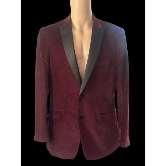 Madison Slim Fit Luxe Velvet Men's Blazer Sport Coat Jacket Sz 42L - Picture 1 of 12